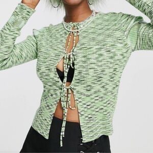 Sexy ASOS Design x Green Peekaboo Top
